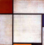 Abstracionismo, P. Mondrian, Composi&ccedil;&atilde;o, 1929