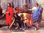 Barroco, N. Poussin, Cristo e a ad&uacute;ltera, 1653