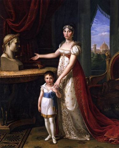 Benvenuti, Pietro - Elisa Bonaparte and Her Daughter - c.1810 - Mus�e National du Ch�teau, Fontainebleau