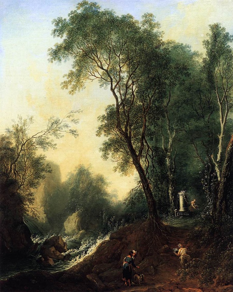 Schonberger, Lorenz Adolf - Landscape with Gessner's Tomb - c.1788 - Akademie der bildenden Künste, Vienna